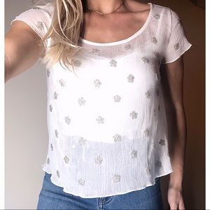 White Studded Blouse